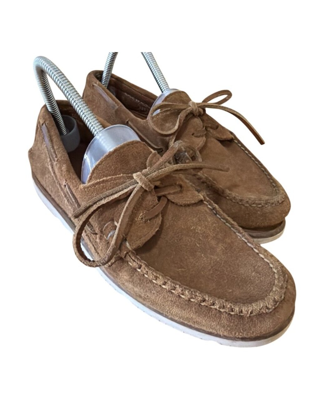 Sperry x Sunspel Gold Cup Brown Suede Boat Shoes Made In Maine Womens Sz 8.5/38